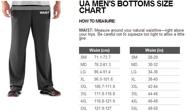 under armour leggings size guide